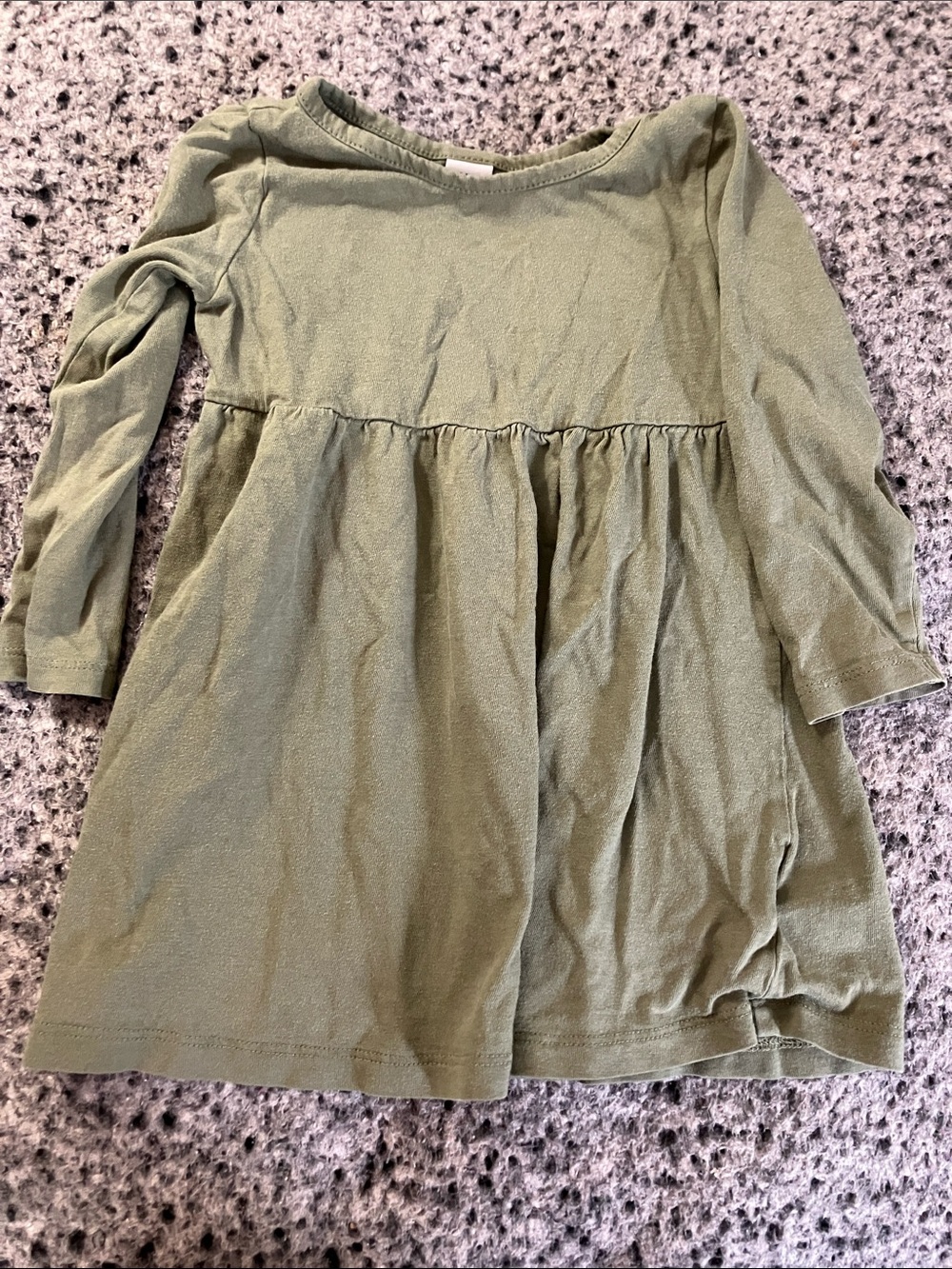 Old navy green long sleeve cotton dress